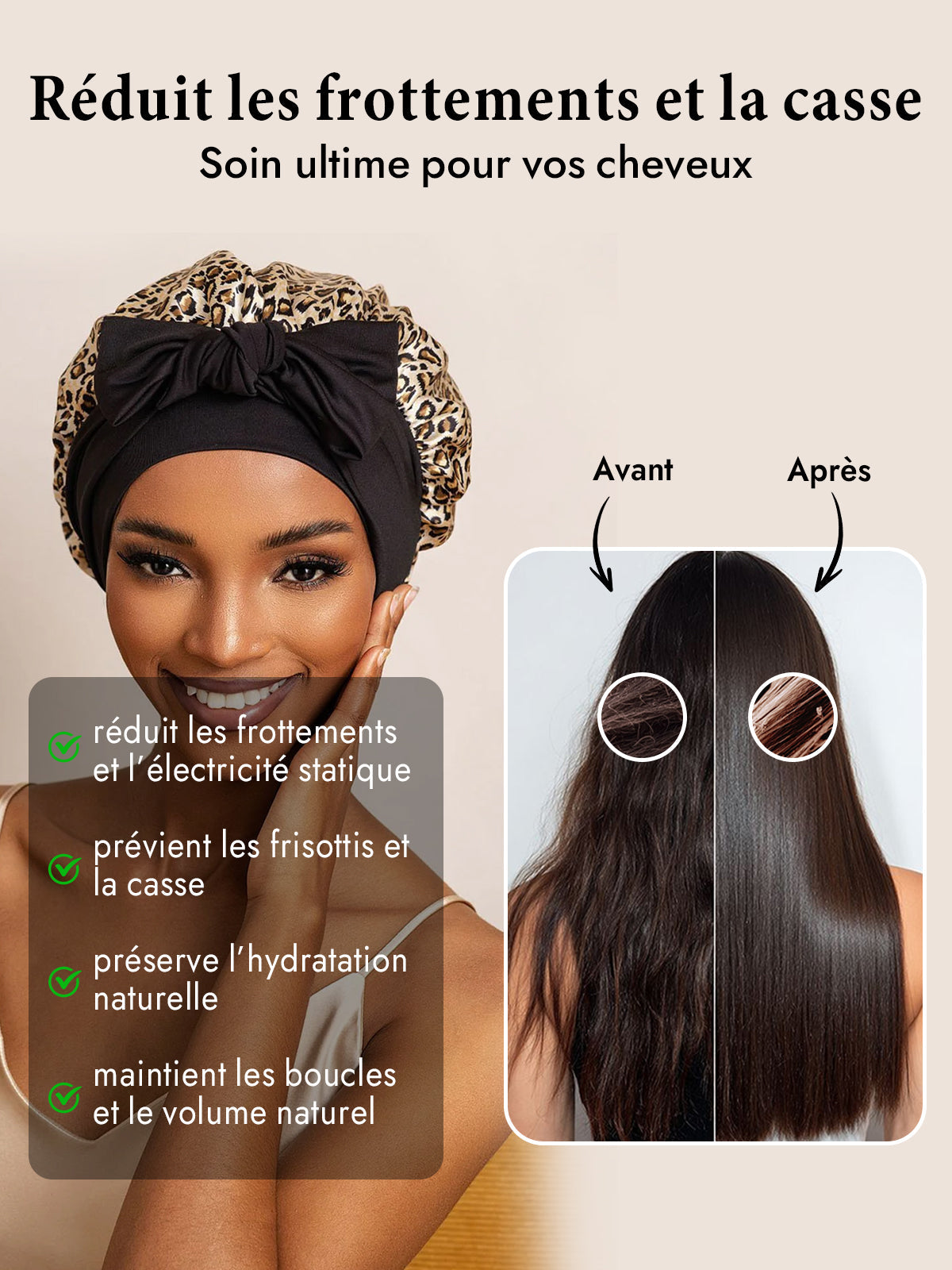 [Leopard] SilkSilky-FR Soie Sleep Cap 003