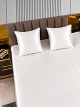 [Blanc] SilkSilky-FR Parure de Lit Soie 005