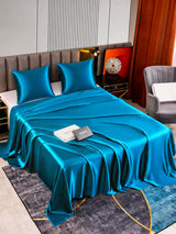 [Bleu Royal] SilkSilky-FR Parure de Lit Soie 002
