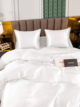 [Blanc] SilkSilky-FR Parure de Lit Soie 004