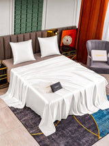 [Blanc] SilkSilky-FR Parure de Lit Soie 002