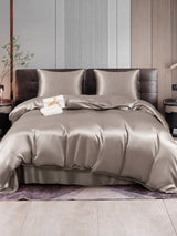 [Gris] SilkSilky-FR Parure de Lit Soie 001