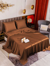 [Café] SilkSilky-FR Parure de Lit Soie 001