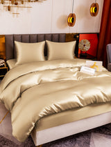 [Beige] SilkSilky-FR Parure de Lit Soie 003