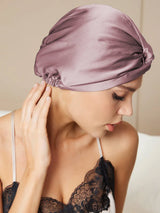 [Mauve Pâle] SilkSilky-FR Bonnets de Nuit 002