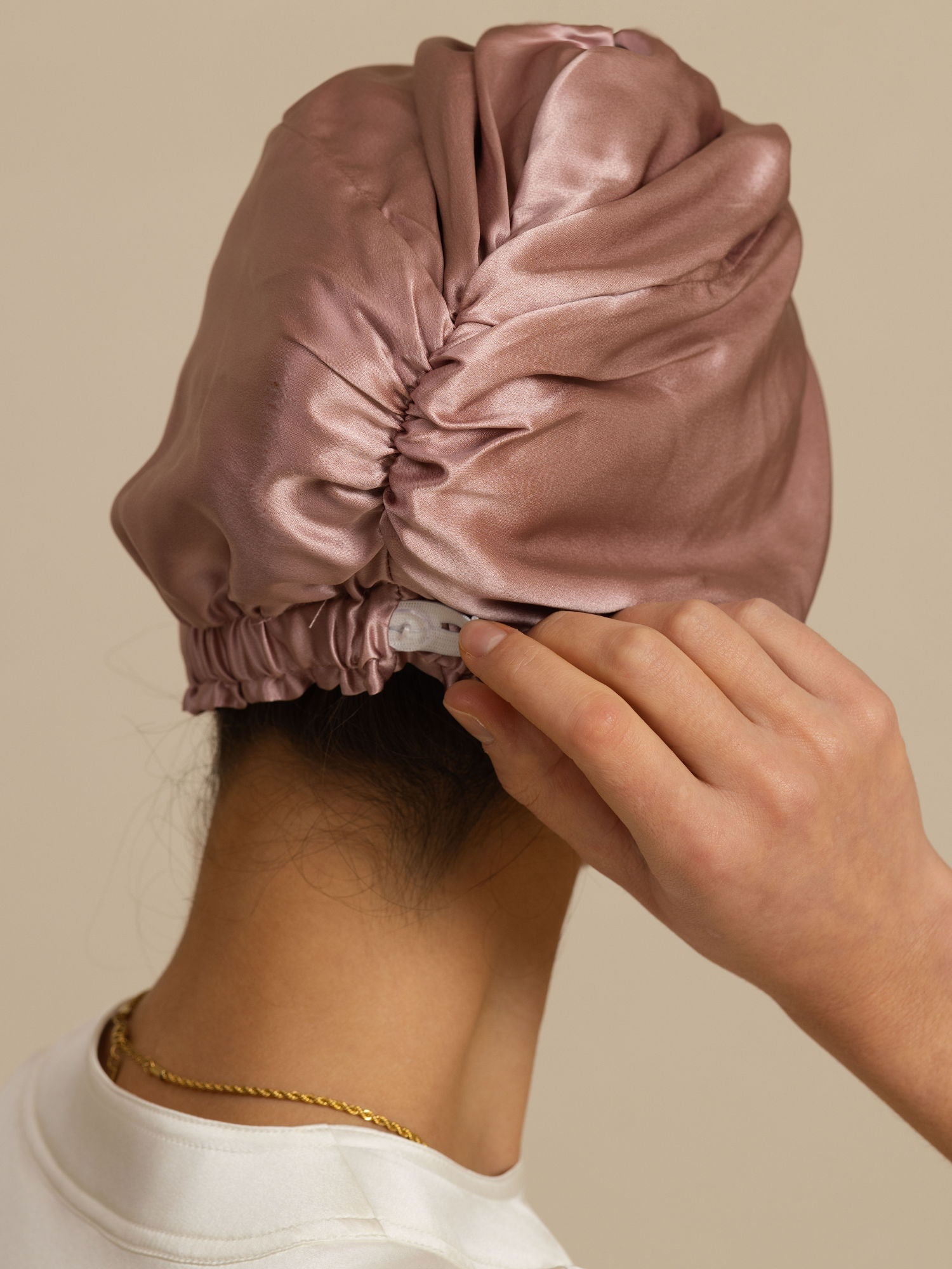 [Mauve Pâle] SilkSilky-FR Bonnets de Nuit 002