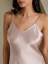 [Gris Ombre] SilkSilky-FR Sleeveless V Neck Robes 004