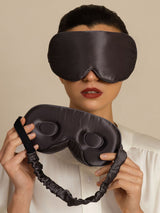 [Gris Foncé] SilkSilky-FR 22Momme Masques pour les Yeux 002
