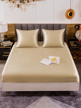[Beige] SilkSilky-FR Parure de Lit Soie 002