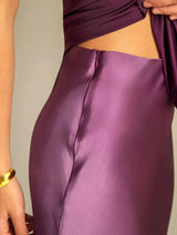 [Violet Foncé] SilkSilky-FR Jupes 004