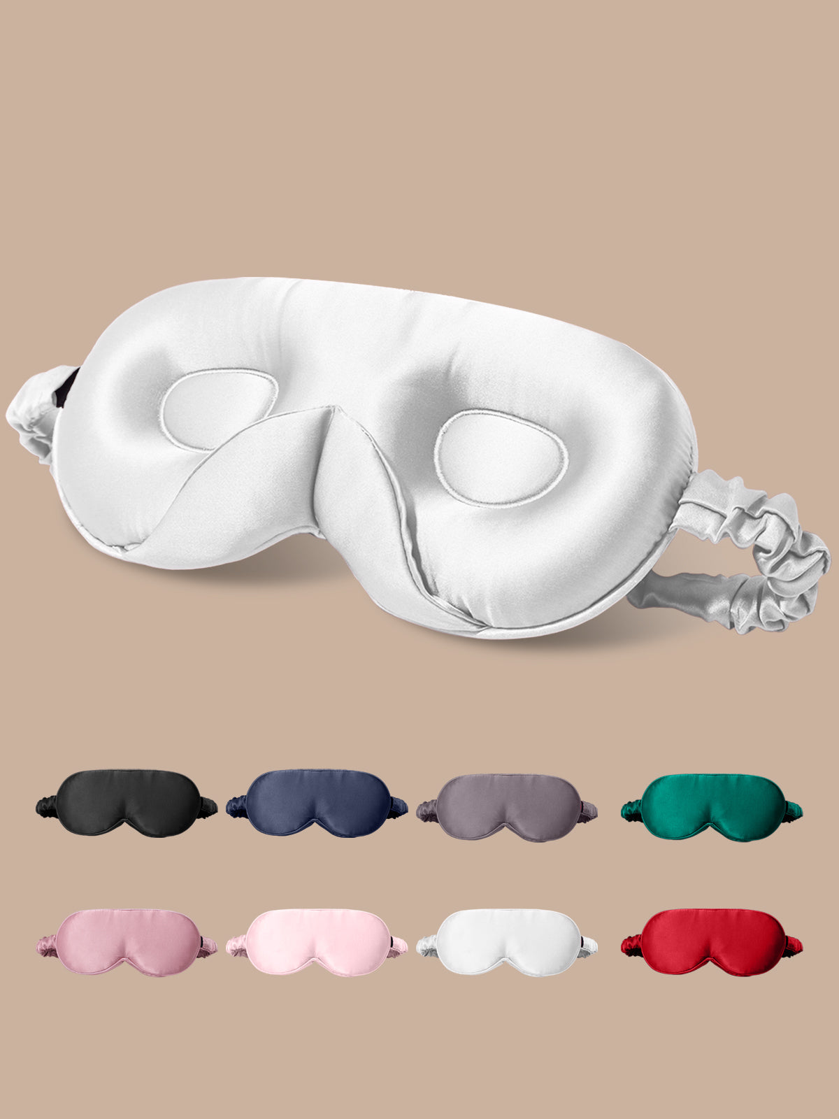[Gris Clair] SilkSilky-FR Soie Eye Mask 001
