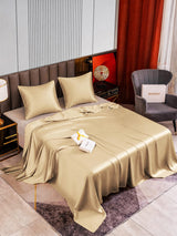 [Beige] SilkSilky-FR Parure de Lit Soie 002
