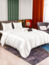 [Blanc] SilkSilky-FR Parure de Lit Soie 002