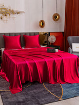 [Rouge Vineux] SilkSilky-FR Parure de Lit Soie 002