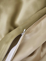 [Beige+Kaki] SilkSilky-FR Parure de Lit Soie 006