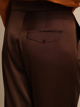 [Chocolat Noir] SilkSilky-FR 19Momme Soie Womens Pants 003