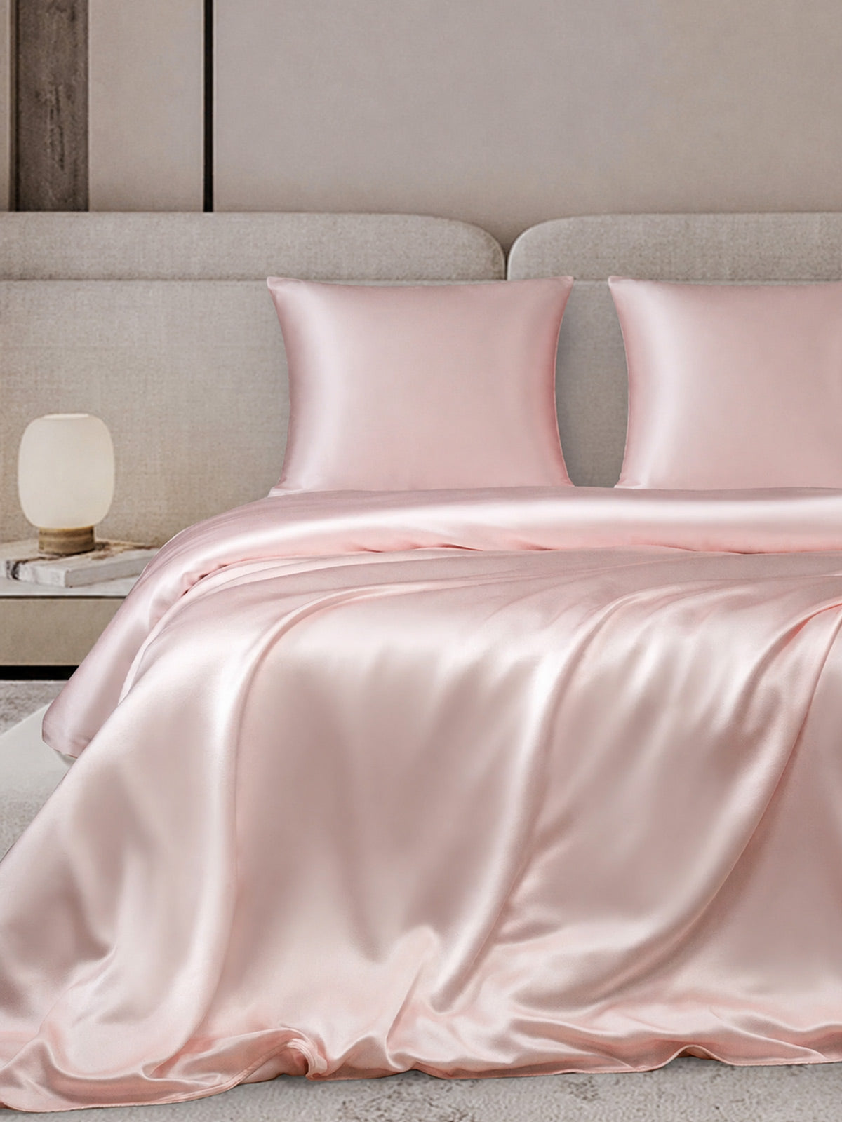 [Rose] SilkSilky-FR Parure de Lit Soie 001