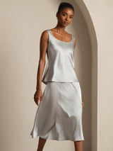 [Gris Griffin] SilkSilky-FR Sleeveless Top À Fines Brides 004