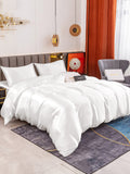 SilkSilky FR 19Momme Pure Soie Bedding Set Blanc 002