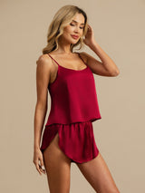 [Rouge Vineux] SilkSilky-FR Spaghetti Strap Ensemble Camisole 001
