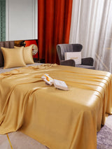 [Champagne] SilkSilky-FR Parure de Lit Soie 005