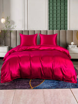 [Rouge Vineux] SilkSilky-FR Parure de Lit Soie 003
