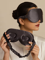 [Gris Foncé] SilkSilky-FR 22Momme Masques pour les Yeux 003