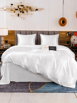 [Blanc] SilkSilky-FR Parure de Lit Soie 002