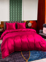 [Rouge Vineux] SilkSilky-FR Parure de Lit Soie 006