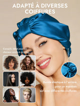 [Bleu Royal] SilkSilky-FR Bonnets de Nuit 005