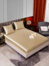 [Beige] SilkSilky-FR Parure de Lit Soie 002