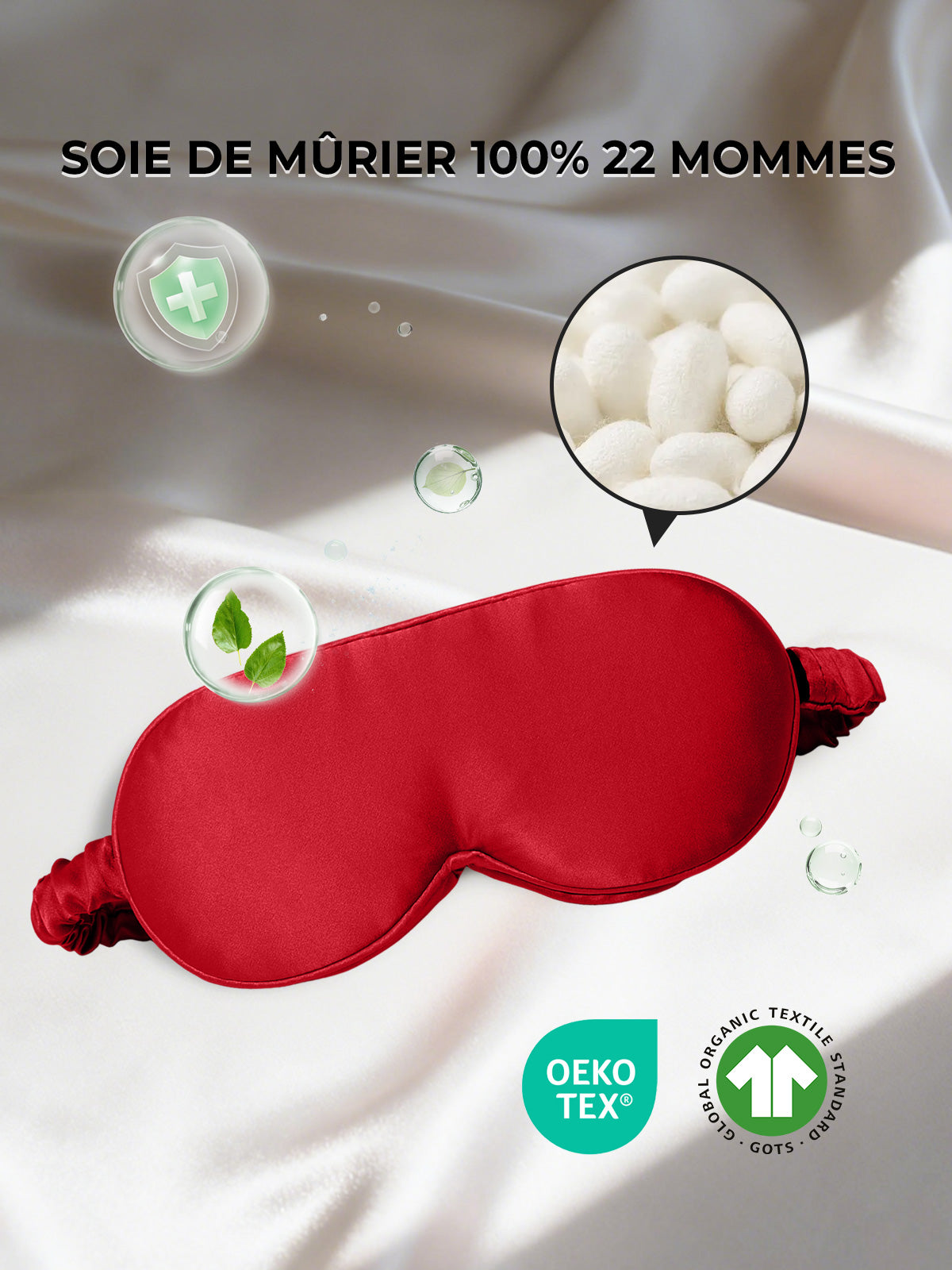[Rouge Vineux] SilkSilky-FR Soie Eye Mask 002
