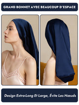 [Bleu Foncé] SilkSilky-FR Bonnets de Nuit 003