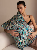 [Botanique Sarcelle] SilkSilky-FR Taies d'Oreiller 003