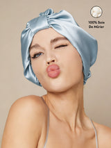 [Bleu Clair] SilkSilky-FR Bonnets de Nuit 001