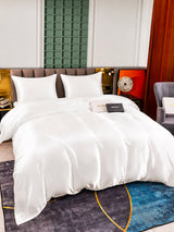 [Blanc] SilkSilky-FR Parure de Lit Soie 005