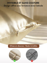 [Ivory] SilkSilky-FR 30Momme Taies d'Oreiller 006
