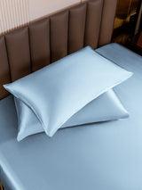 [Bleu Clair] SilkSilky-FR Taies d'Oreiller 004