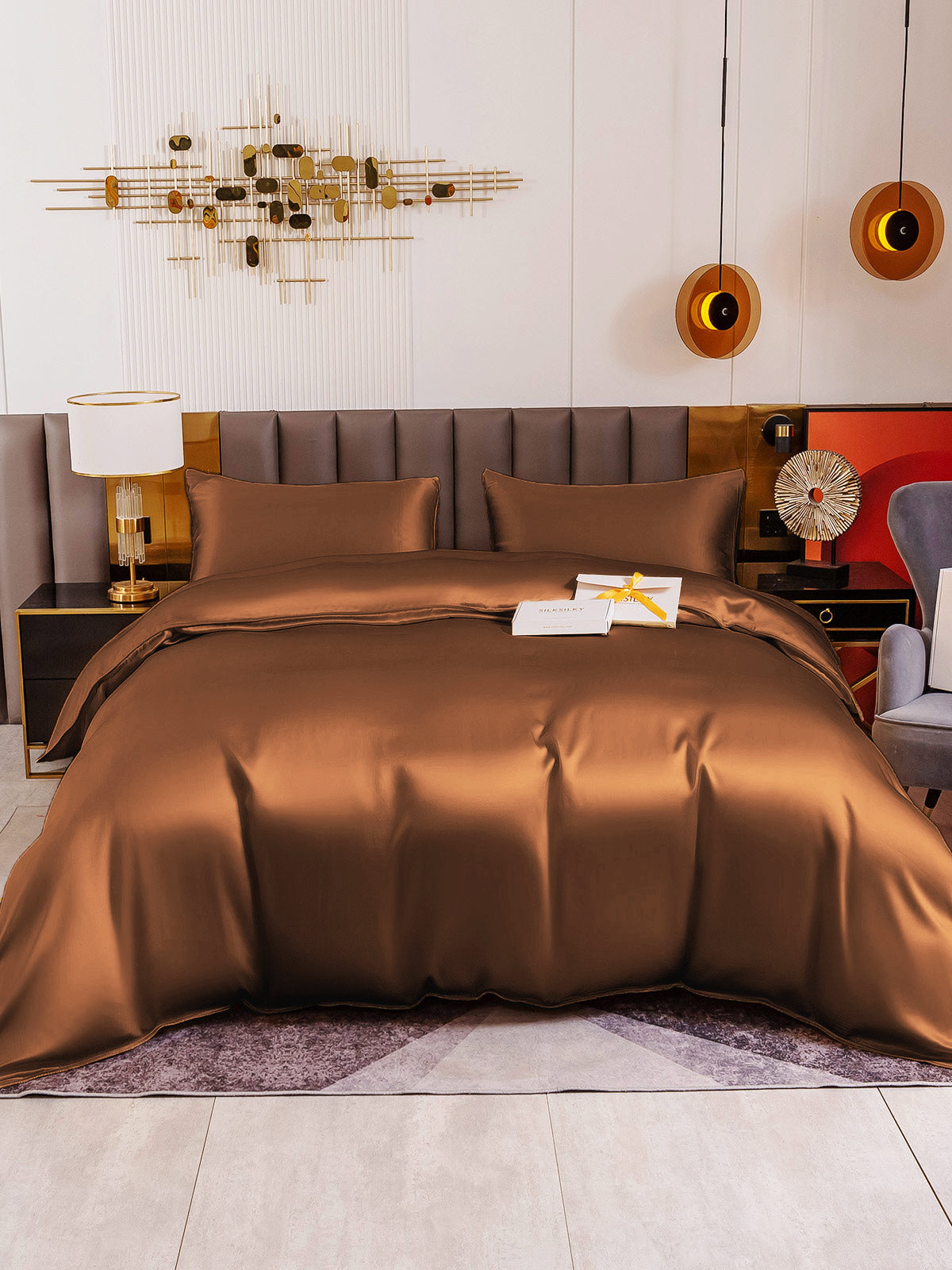 [Café] SilkSilky-FR 19Momme Bedding Set 002