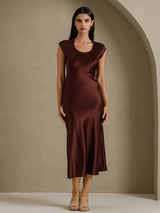 [Café] SilkSilky-FR Cap Sleeve Robes 001