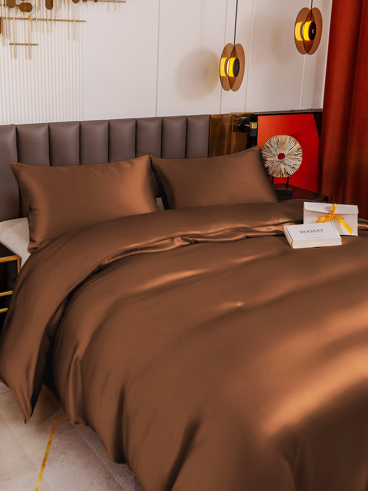 [Café] SilkSilky-FR 19Momme Bedding Set 003