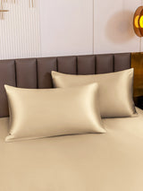 [Beige] SilkSilky-FR Taies d'Oreiller 003