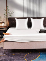 [Blanc] SilkSilky-FR Parure de Lit Soie 006