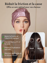 [Mauve Pâle] SilkSilky-FR Bonnets de Nuit 003