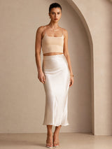 [Beige] SilkSilky-FR Jupes 007