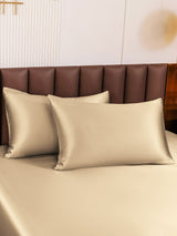 [Beige] SilkSilky-FR Taies d'Oreiller 001
