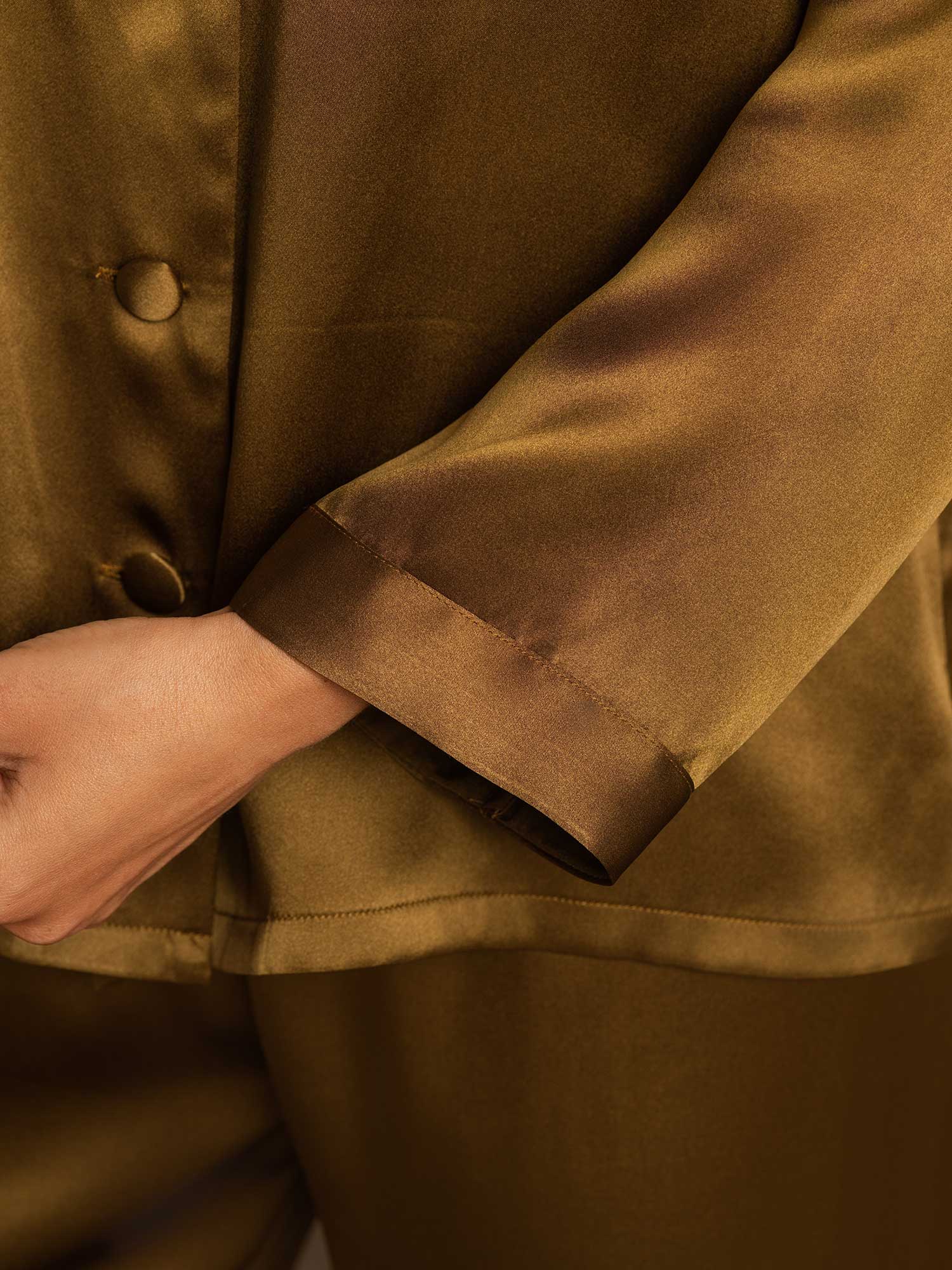 [Brun] SilkSilky-FR Pure Soie Womens Pajamas 008,