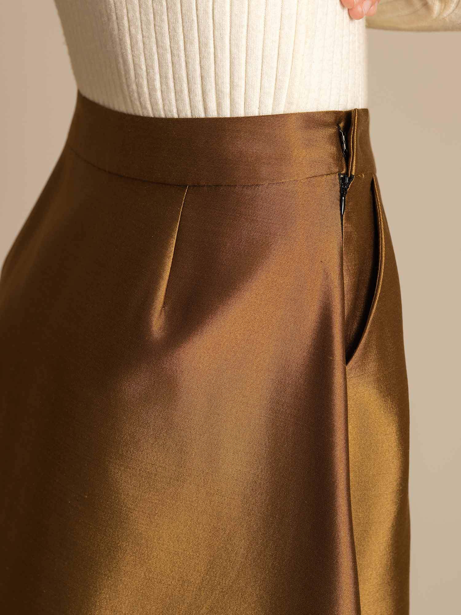 [Bronze] SilkSilky-FR 32Momme Soie Skirt 004,