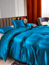 [Bleu Royal] SilkSilky-FR Parure de Lit Soie 005