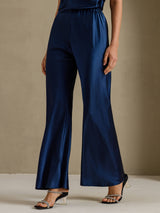 [Bleu Foncé] SilkSilky-FR Femme Pantalons 001